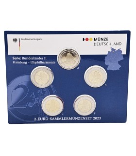  5 x 2 euro BU Allemagne 2023  - Philharmonie de l’Elbe