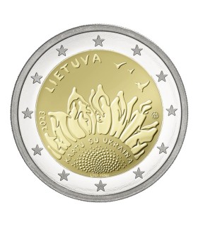 2 Euro Lituanie 2023 - Ensemble avec l'ukraine