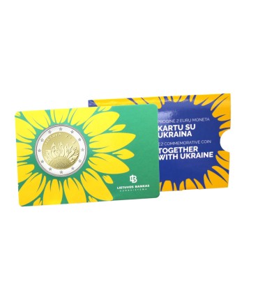 Coincard 2 Euro Lituanie 2023 - Ensemble avec l'ukraine