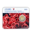 Coincard 2 Euro Slovaquie  2023 - 100 ans de la première transfusion