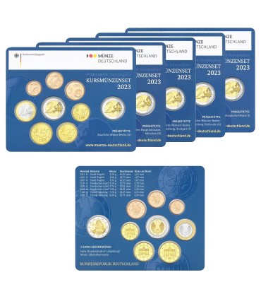 5 BU ALLEMAGNE 2023 A,D,F,G,J