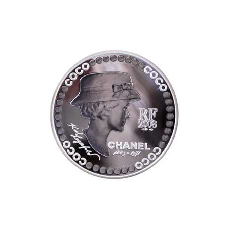 5 Euro COCO CHANEL -  
Thème: 125° anniversaire de la naissance de Coco Chanel (1883-1971)Description:
 
Sur la face, Coco Ch