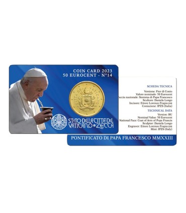 Coincard 50 cents Vatican 2023