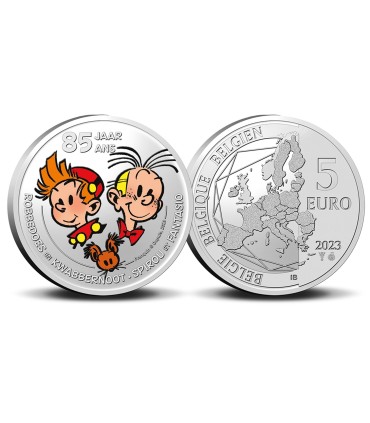 5 euro Belgique 2023 – Spirou et Fantasio colorisée