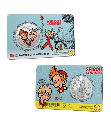 5 euro Belgique 2023 – Spirou et Fantasio colorisée