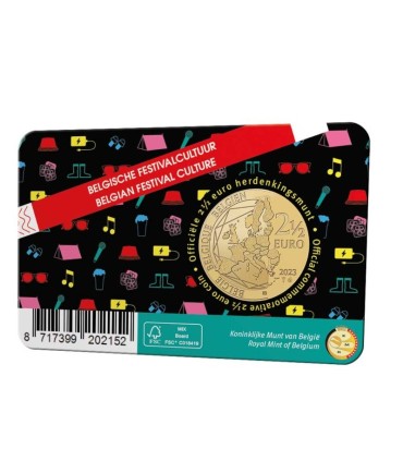 Coincard Francaise 2,50 Euro Belgique 2023 - Culture Belge des festivals