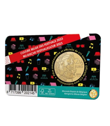 Coincard Flamande 2,50 Euro Belgique 2023 - Culture Belge des festivals