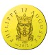50 Euro 2012 Philippe Auguste - Description :
 
Face : un portrait de Philippe II Auguste avec sa couronne
ainsi que son nom 