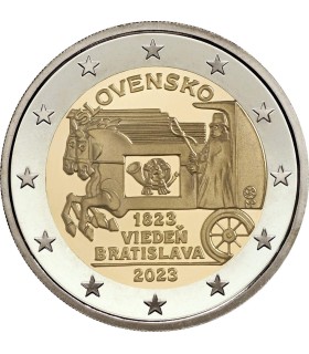 2 Euro Slovaquie  2023 - 200 ans de la poste à cheval