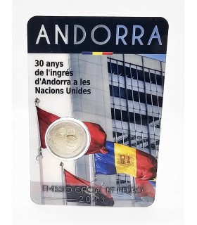 2 Euro Andorre 2023 - entrée d'Andorre à l'ONU