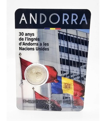 2 Euro Andorre 2023 - entrée d'Andorre à l'ONU