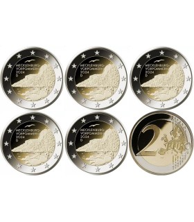 5x 2 euro Allemagne 2024 - Mecklenburg
