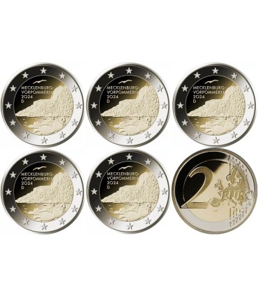 5x 2 euro Allemagne 2024 - Mecklenburg