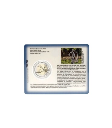 Coincard Luxembourg 2 Euros Commémo 2024 - Franc Feierstëppler