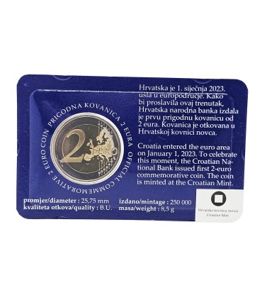 Coincard BE Fautée 2 Euro Croatie 2023 BU