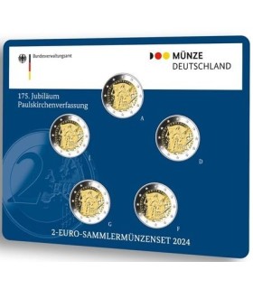 5 x 2 euro BU Allemagne 2024 - Constitution de Francfort