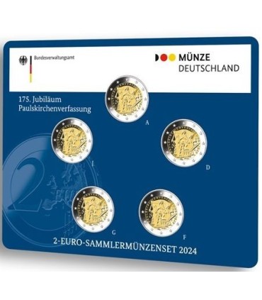 5 x 2 euro BU Allemagne 2024 - Constitution de Francfort