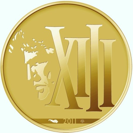 50 Euro BANDE DESSINÉE XIII 2011 - Description :
 
Cette année, la Monnaie de Paris met à l’honneur la bande dessinée « XIII »