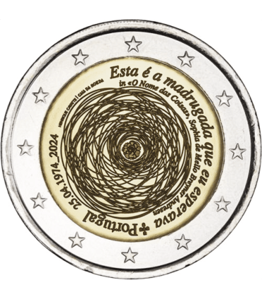 2 Euro Portugal 2024 - 50 ans de la Révolution des Oeillets