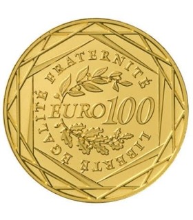 100 Euro France 2010 - Caractéristiques de la pièce :Métal: Or 999,99/1000
Qualité: Brillant Universel 
Tirage: 50.000 ex.
Diamè
