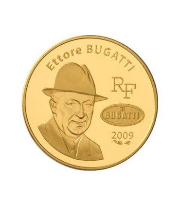 50 euros bugatti 2009 - Ettore BUGATTI - 50 € Or 1/4 oz BE 2009

Auteur: Atelier de Gravure

Poids: 8,45 g  0.30 oz

Diamè