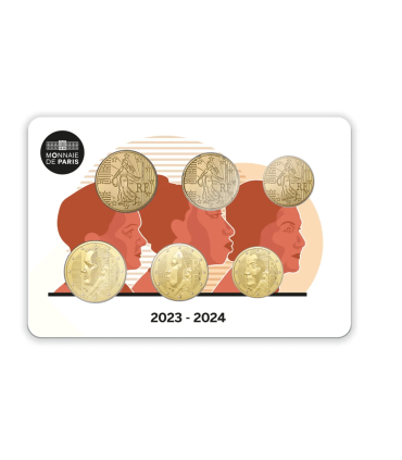 Sextuple BU 10, 20 et 50 cents France 2023-2024