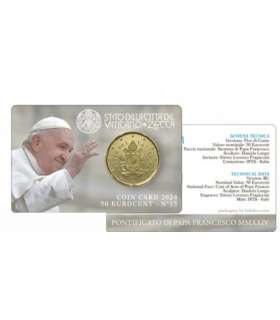 Coincard n°15 - 50 cent Vatican 2024