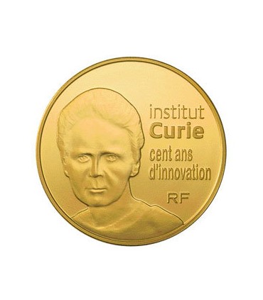 50 Euro or marie curie 2009 - Institut Curie - 50 € OR 1/4oz BE 2009
Auteur: Atelier de Gravure

Poids: 8,45 gr / 0,30 oz

Diamè
