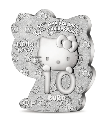 10 euros BE Argent Hello Kitty 2024 ( Forme)