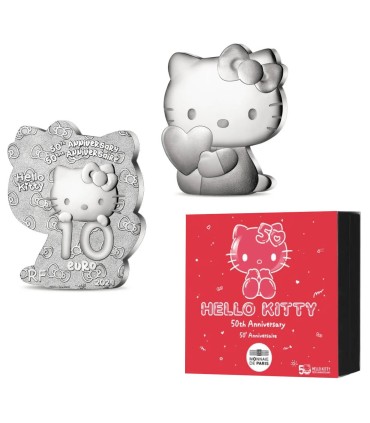 10 euros BE Argent Hello Kitty 2024 ( Forme)