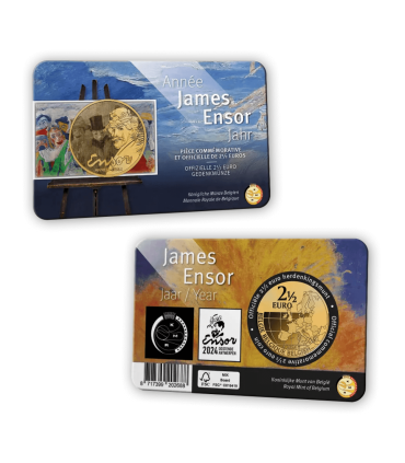 Coincard Francaise 2,50 Euro Belgique 2024 - James Ensor NFT aléatoire