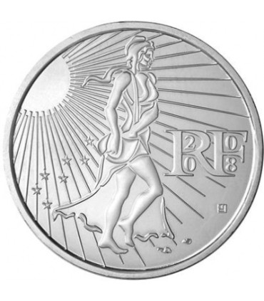 5 Euro argent semeuse 2008 - Auteur: Atelier de Gravure
Poids: 10 gr  0,35 oz
Diamètre: 27 mm  1,08 inch
Tirage: 2 000 000
Métal