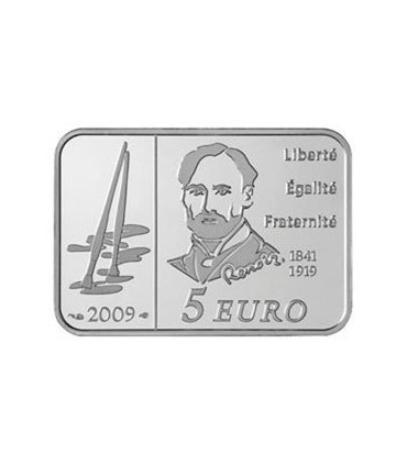 Auguste Renoir - 5 Euro AG BU 2009 - Auteur: Atelier de Gravure

Poids: 15 gr  0,53 oz

Diamètre: 30 mm  1,18 inch

Tirage: 20 0