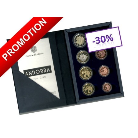 Coffret BE Andorre 2014 - Coffret BE Andorre 2014 réunissant les 8 pièces de 1 cent à 2€ au millésime 2014 . Tirage: 3000 exempl