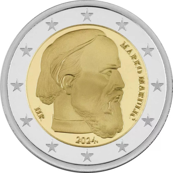 2 Euro Croatie 2024 UNC - Marko Marulic