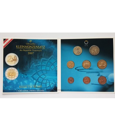 BU AUTRICHE 2007 - Description:

Série Autriche en coffret brillant universel comprenant les 9 pièces de 1c à 2€ au millésime 20