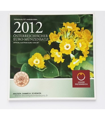 BU AUTRICHE 2012 - Description:

Série Autriche en coffret brillant universel comprenant les 9 pièces de 1c à 2€ au millésime 20