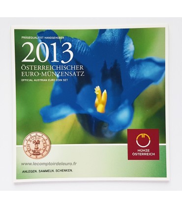BU AUTRICHE 2013 - Caractéristiques:

Série  Autriche en coffret officiel BU 2013 comprenant les 8 pièces 1c à 2€ au millésime 2