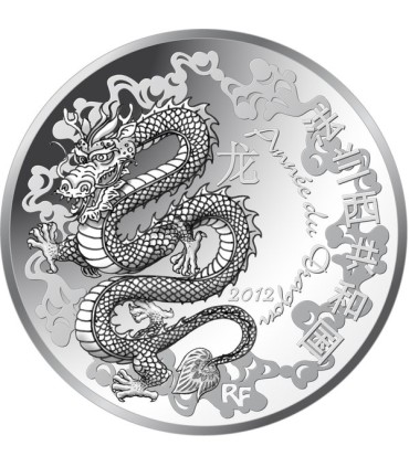 10 Euro ANNÉE DU DRAGON 2012 - Description : Cette monnaie rentre dans une série de 12 pièces du zodiaque chinois. Millésimée 20