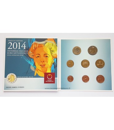 BU AUTRICHE 2014 - Caractéristiques:
Série  Autriche en coffret officiel BU 2014 comprenant les 8 pièces 1c à 2€ au millésime 2