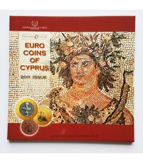 BU CHYPRE 2011 - Série en coffret officiel BU 2011 comprenant les 8 pièces 1c à 2€ au millésime 2011 

- Ce coffret Chypriote BU