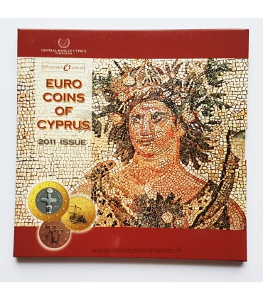 BU CHYPRE 2011 - Série en coffret officiel BU 2011 comprenant les 8 pièces 1c à 2€ au millésime 2011 

- Ce coffret Chypriote BU