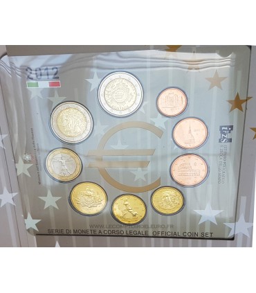 BU ITALIE 2012 - Description :

 

Coffret qualité BU année 2012 comprenant 10 pièces.

Ce coffret regroupe les 8 pièces de  1 c