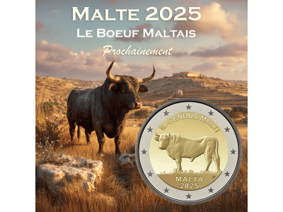 La peça de 2 euros Malta 2025: el Bou maltès, un homenatge a l’agricultura i al territori